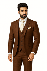 Men's brown 3 piece